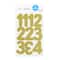 12 Pack: Gold Glitter Rounded Number Stickers by Recollections™